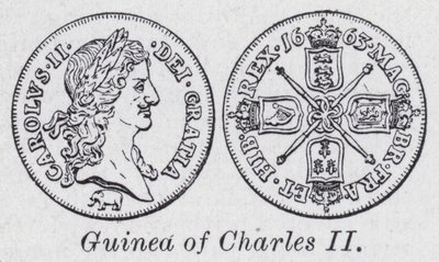 Guinea av Charles II (litho) av English School