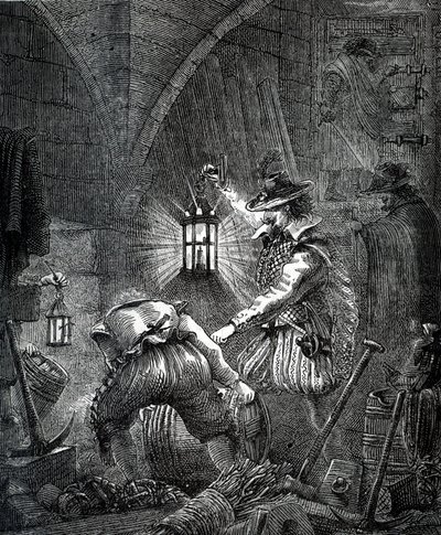 Gunpowder Plot: Conspiracy of Catholics (gravering) av English School