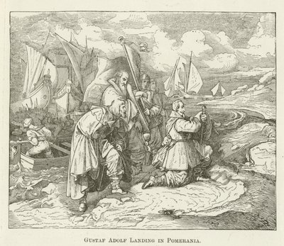 Gustaf Adolf lander i Pommern av English School