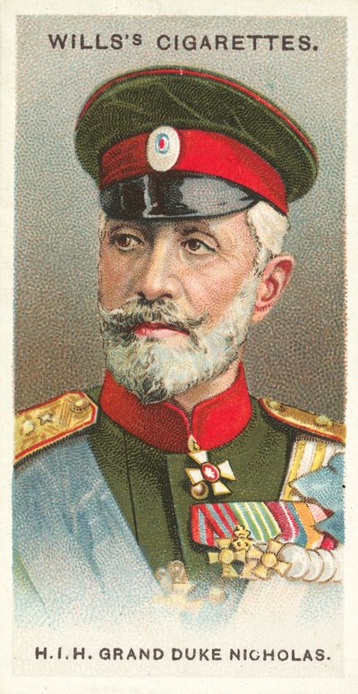 HIH Grand Duke Nicholas (chromolitho) av English School
