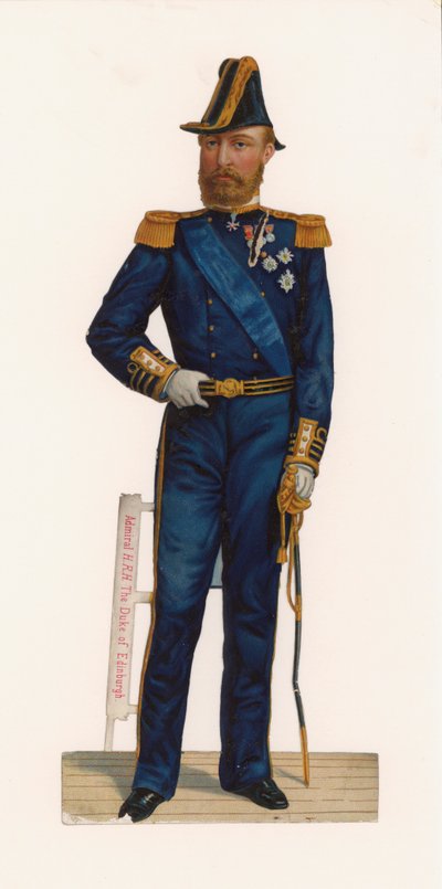 HKH admiral hertugen av Edinburgh (chromolitho) av English School