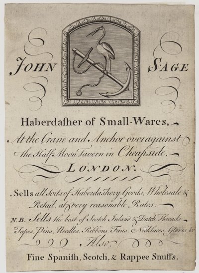 Sybeholdere, John Sage, byttekort av English School