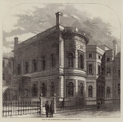Hall of the Clothworkers' Company, Mincing-Lane, City (gravering) av English School