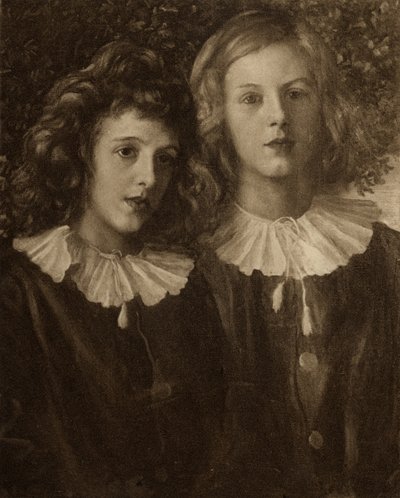 Hallam og Lionel Tennyson, sønner av Alfred Lord Tennyson (1809-92) av English School