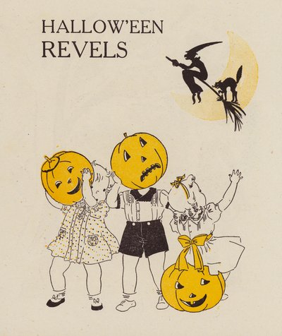 Hallow#39;een Revels (farge litho) av English School