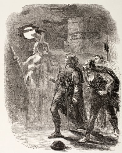 Hamlet, Horatio og Marcellus ser spøkelsen, fra 