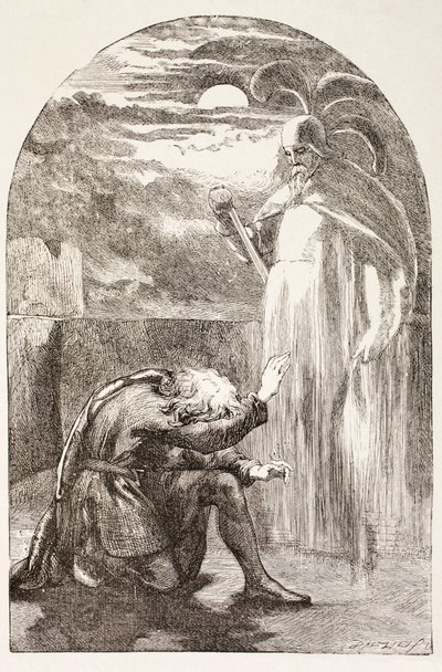 Hamlet ser spøkelsen, farens ånd, fra 