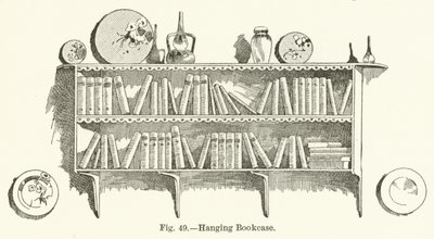 Hengende bokhylle av English School