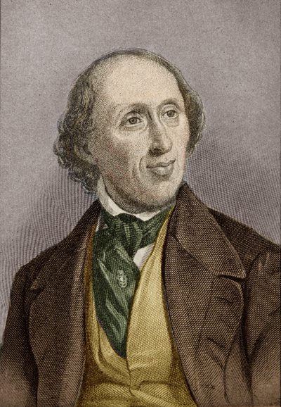 Hans Christian Andersen (1805-75) (senere fargelegging) av English School