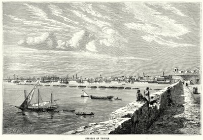 Tripoli havn (gravering) av English School