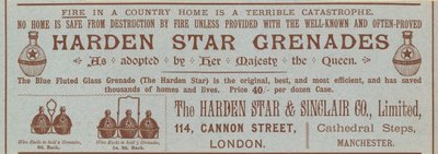 Harden Stjernegranater, annonse av English School