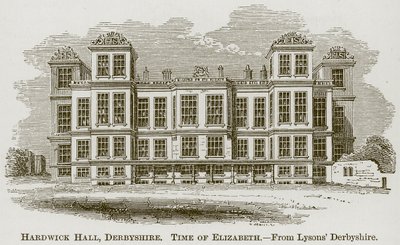 Hardwick Hall, Derbyshire, illustrasjon fra The Comprehensive History of England av English School