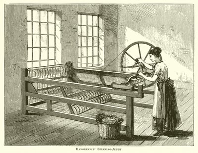 Hargreaves Spinning-Jenny av English School