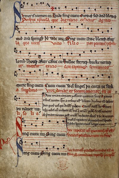 Sumer is icumen in, aus dem Sommerkanon (Reading Rota) von English School