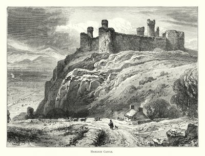 Harlech Castle (gravering) av English School