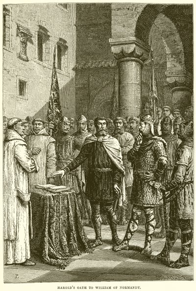 Harolds ed til William av Normandie av English School