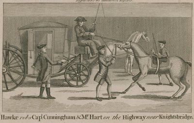 Hawke raner kaptein Cunningham og Mr Hart på motorveien nær Knightsbridge av English School