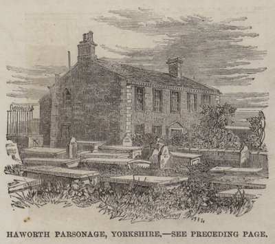 Haworth prestehus, Yorkshire (gravering) av English School