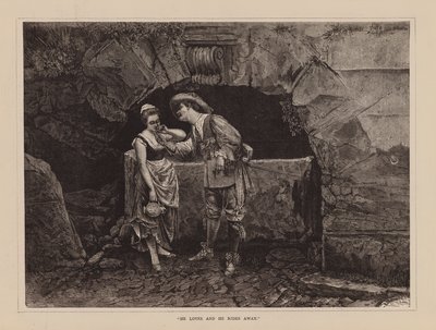 quot;Han elsker og han rir bortquot; (gravering) av English School