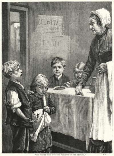 "Han lot henne inn i nærværet av elskerinnen" (gravering) av English School