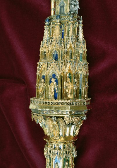 Leder for crozier av William of Wykeham (ca. 1320-1404): Peter side (forgylt sølv) (detalj) (se 205101-205132) av English School