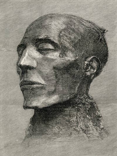 Leder for mumien til Menmaatre Seti I, også kjent som Sethos I, farao fra det gamle Egypt, fra The Worlds Inhabitants av G.T. Bettany, utgitt 1888 av English School