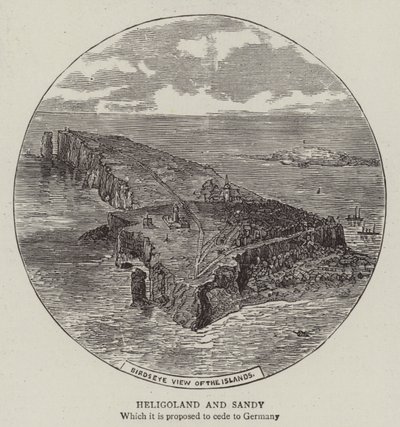 Helgoland og Sandy (gravering) av English School