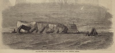 Helgoland, rekrutteringsstasjonen for fremmedlegionen (gravering) av English School