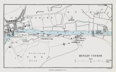Henley Course (farget gravering) av English School
