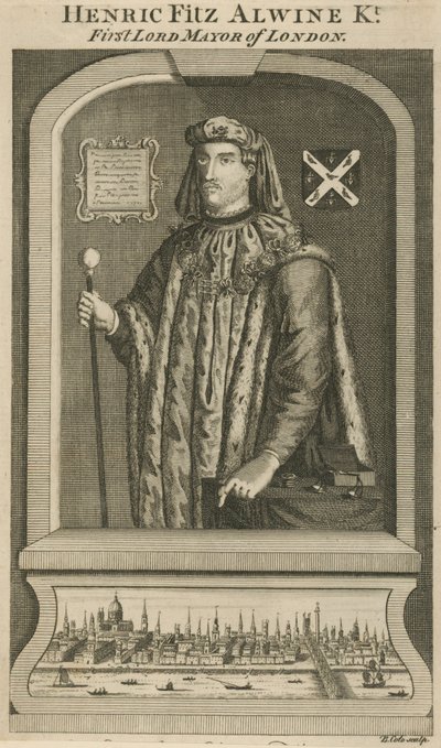 Henric Fitz Alwine, første Lord Mayor of London av English School