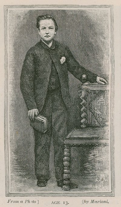 Henry Arthur Jones, dramatiker, 13 år gammel av English School