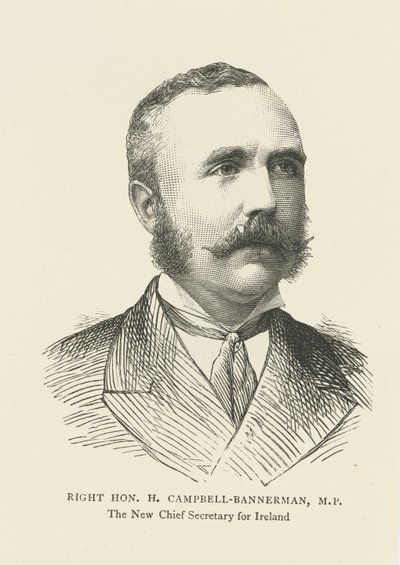 Henry Campbell-Bannerman som sjefsekretær for Irland (gravering) av English School