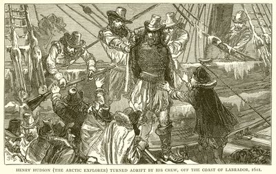 Henry Hudson (Arctic Explorer) ble slått på avstand av mannskapet sitt, utenfor kysten av Labrador, 1611 av English School