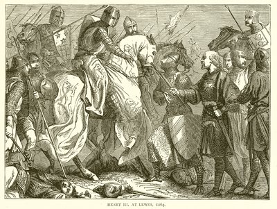 Henry III i Lewes, 1264 av English School