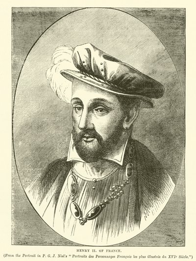 Henrik II av Frankrike (gravering) av English School