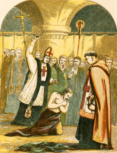 Henry II pisket av prestene på Canterbury av English School
