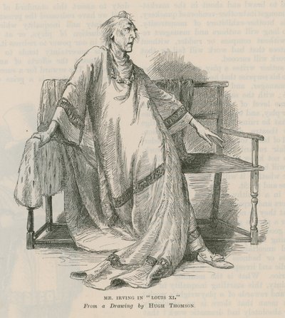 Henry Irving, skuespiller, i Louis XI av English School