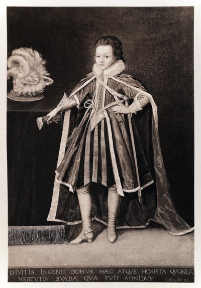 Henry, Prince of Wales, fra James I og VI, trykt av Manzi Joyant & Co. Paris, 1904 (kollotype) av English School