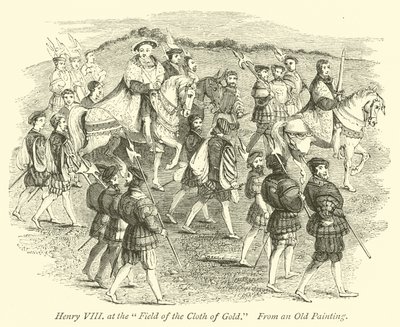 Henry VIII på Field of the Cloth of Gold av English School