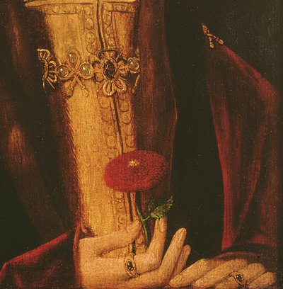 Henry VII (olje på panel) (detalj av 235451) av English School
