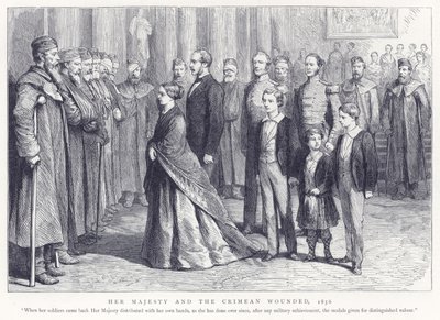 Hennes Majestet og Krim-skadede, 1856 av English School