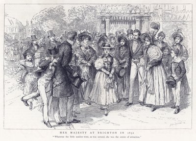 Ihre Majestät in Brighton im Jahr 1832 von English School