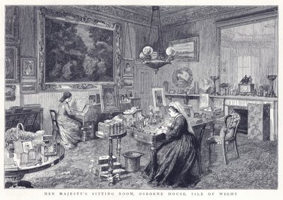 Hennes Majestets stue, Osborne House, Isle of Wight av English School