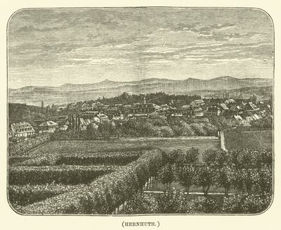 Hernhuth (gravering) av English School