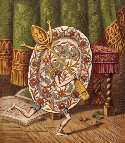 Hey Diddle Diddle (farge litho) av English School