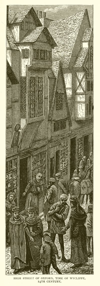 High Street of Oxford, Time of Wycliffe, 1300-tallet av English School