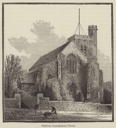 Highbury Congregational Church (gravering) av English School