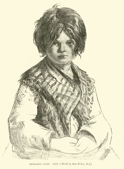 Highland Lassie av English School