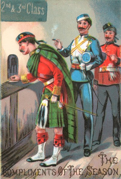 Highlander Military, julekort av English School