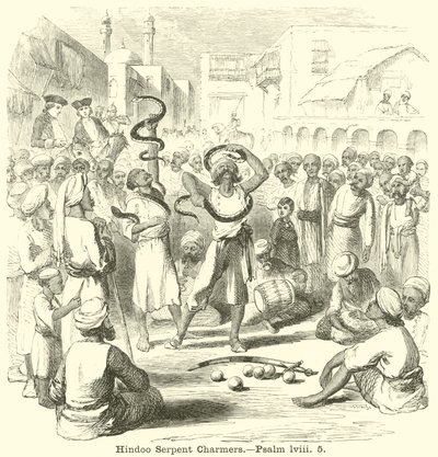 Hindoo Serpent Charmers, Salme, lviii, 5 av English School